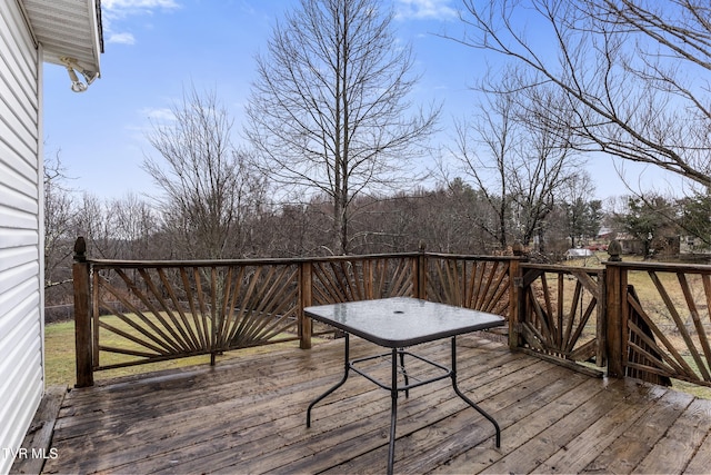 view of wooden deck