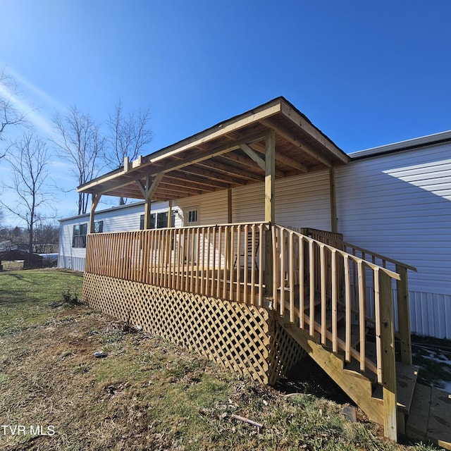 view of wooden deck