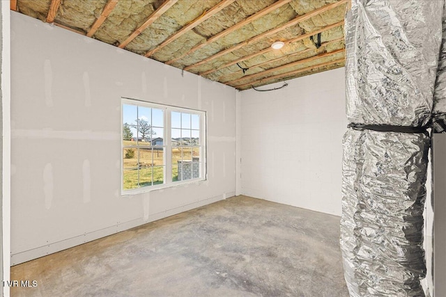 unfurnished room featuring concrete flooring