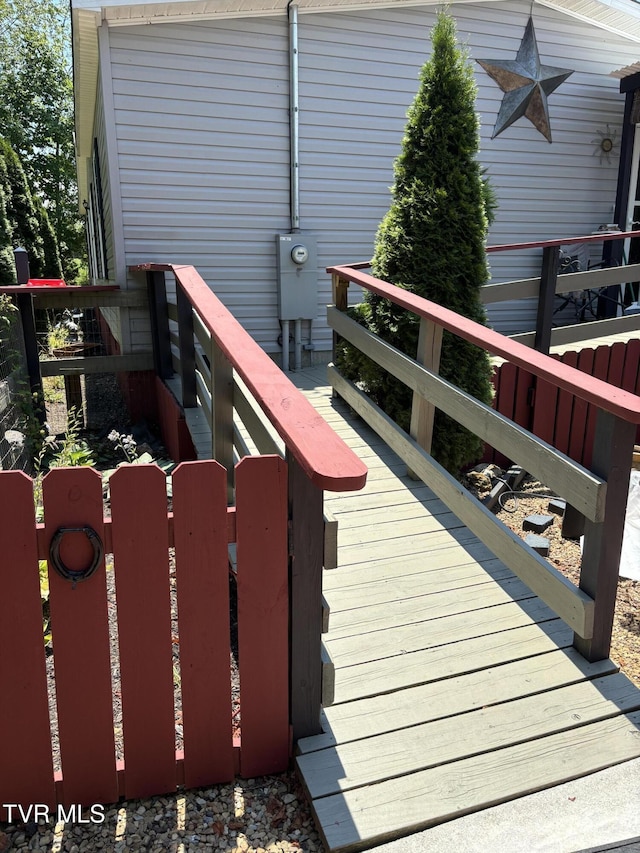 view of wooden terrace