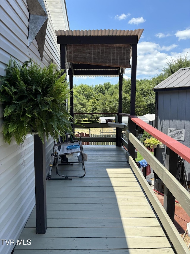 view of wooden deck