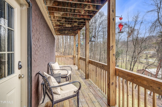 view of wooden deck