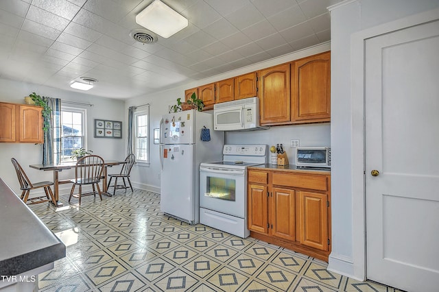 kitchen featuring white appliances