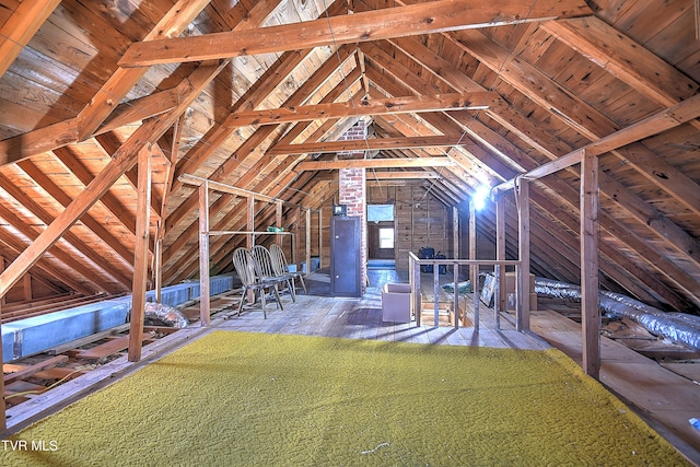 view of attic