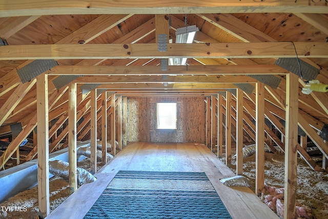 view of attic