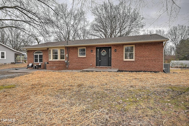 view of single story home