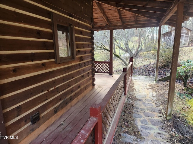 view of wooden deck