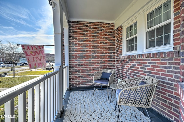 balcony with a porch