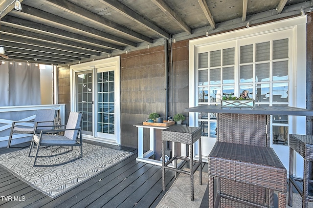 view of wooden terrace