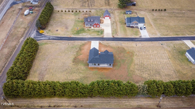 drone / aerial view with a rural view