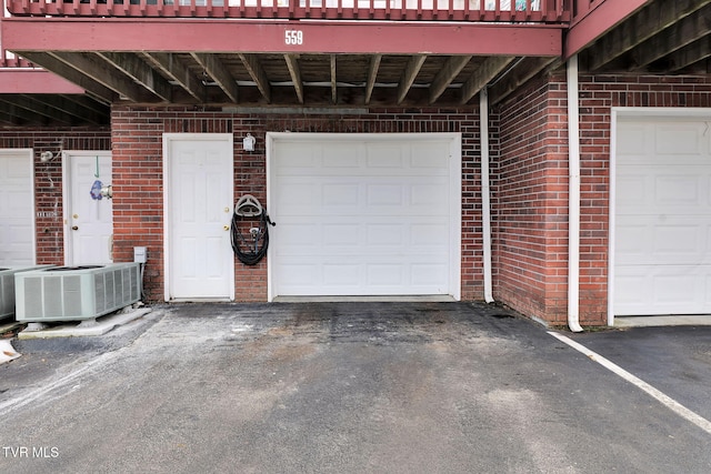 garage with cooling unit