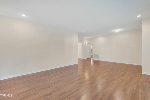 empty room featuring light wood-type flooring