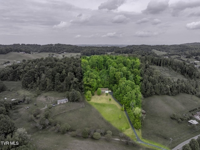 aerial view featuring a view of trees