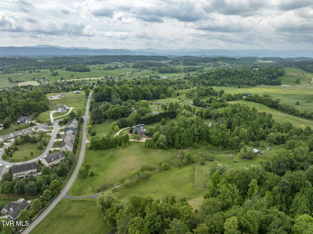 aerial view featuring a rural view