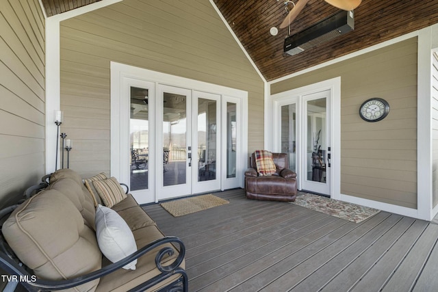 132 Hamilton Rd, Elizabethton, TN 37643 - wooden deck featuring french doors