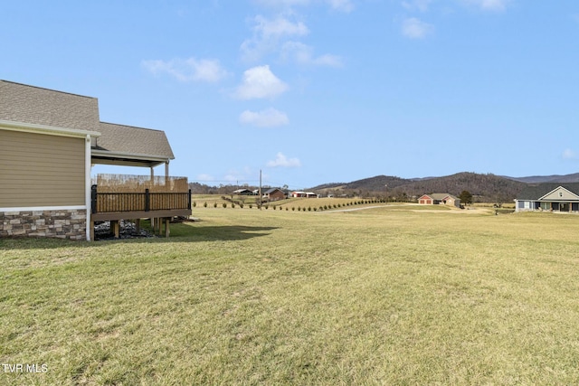132 Hamilton Rd, Elizabethton, TN 37643 - view of yard featuring a deck with mountain view