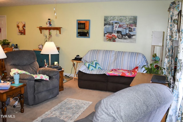 view of carpeted living room