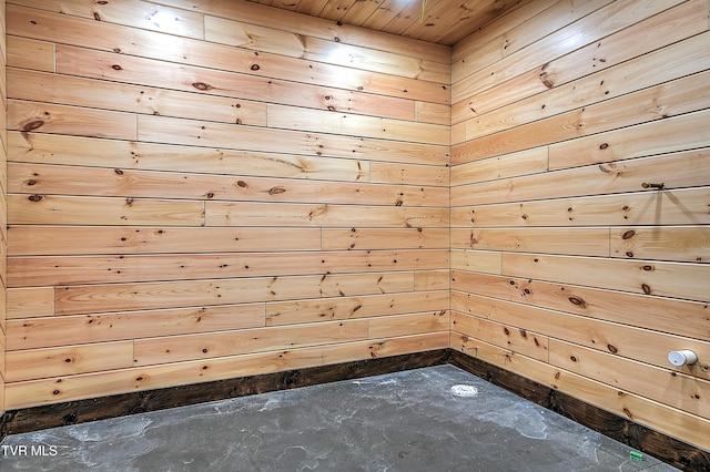 view of sauna / steam room featuring concrete flooring