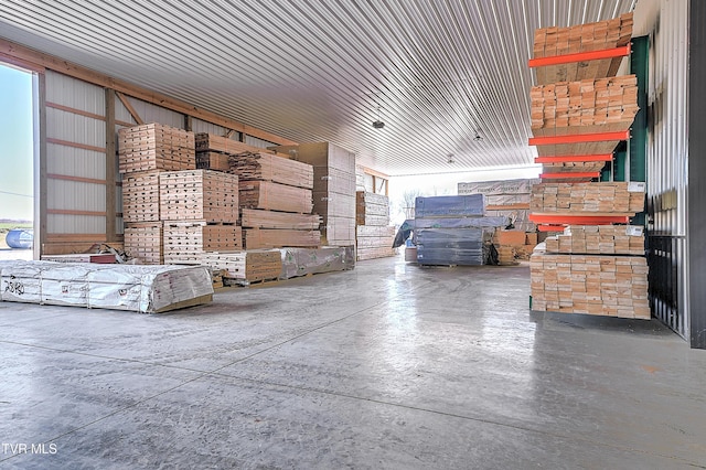 interior space with concrete flooring