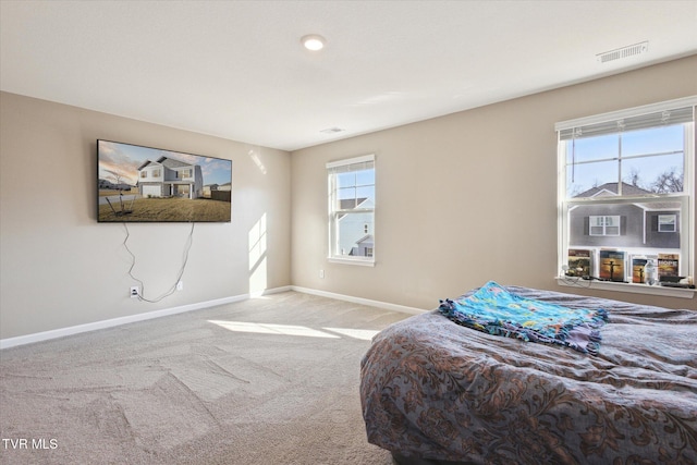 view of carpeted bedroom