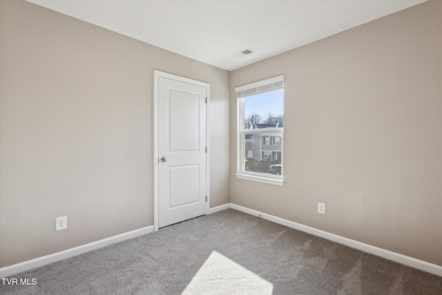 view of carpeted empty room