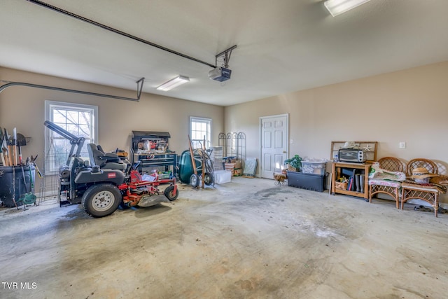 garage featuring a garage door opener