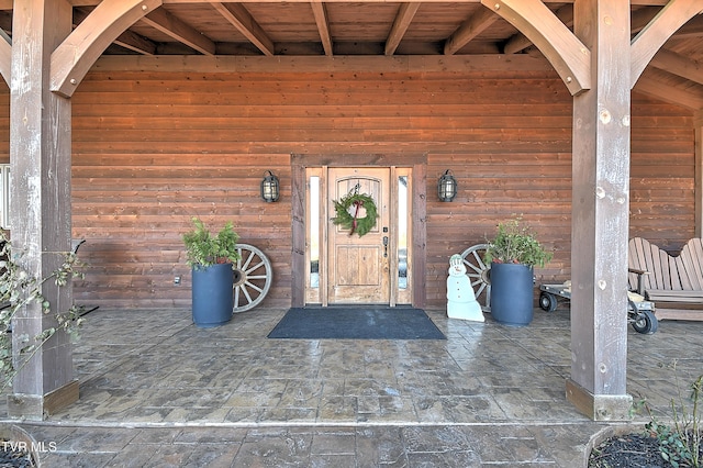 view of doorway to property