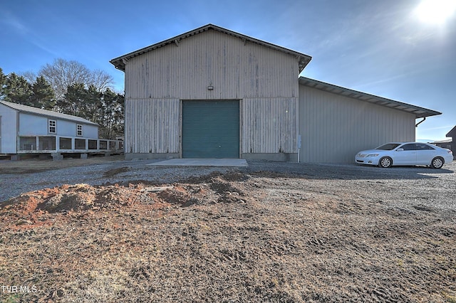 view of outdoor structure featuring a garage