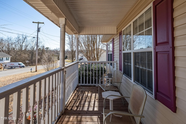 balcony with covered porch