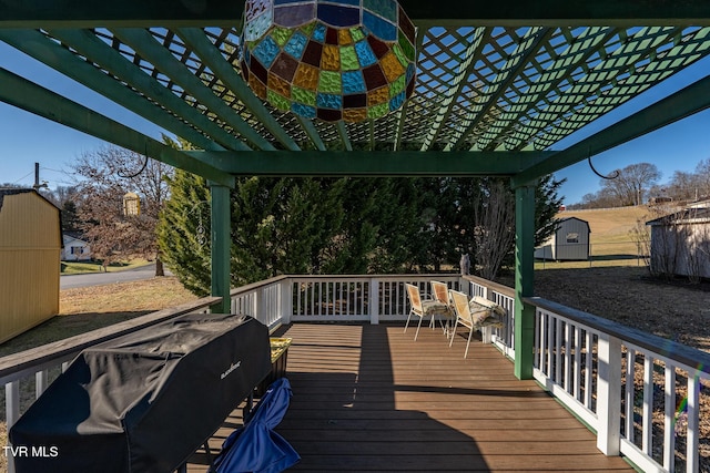 view of wooden terrace