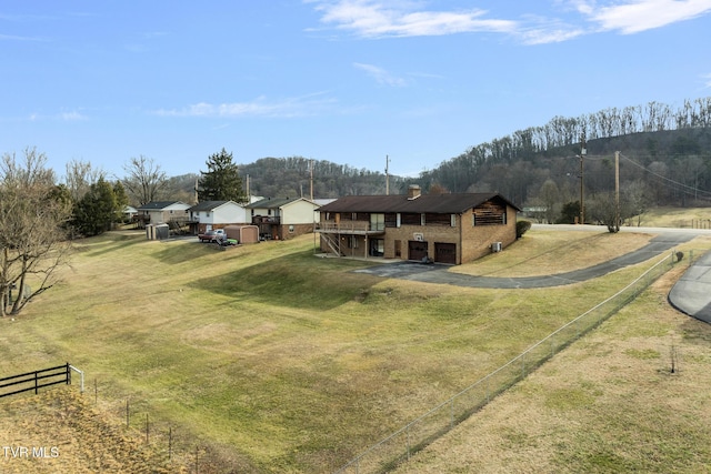 view of yard featuring a deck