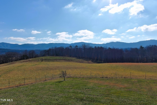 property view of mountains with a rural view