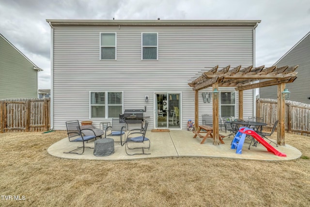 6758 Wildlife Cir, Piney Flats, TN 37686 - rear view of house featuring a yard, a pergola, and a patio area