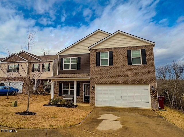 view of front of home featuring a garage