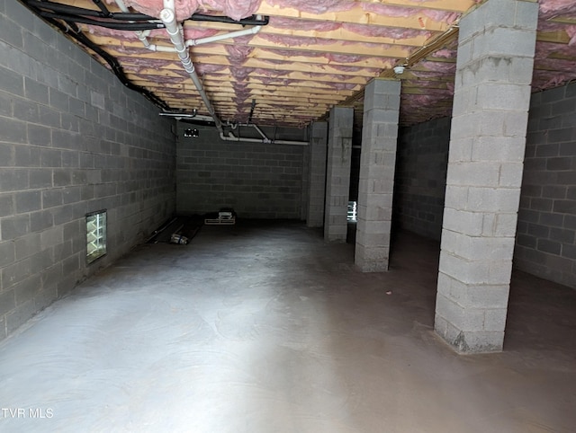 view of basement