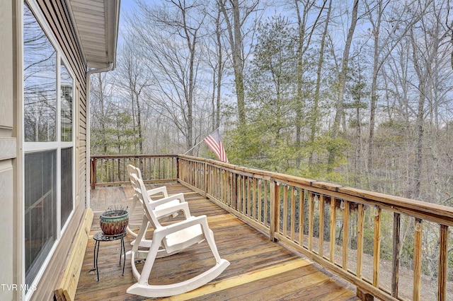 view of wooden terrace