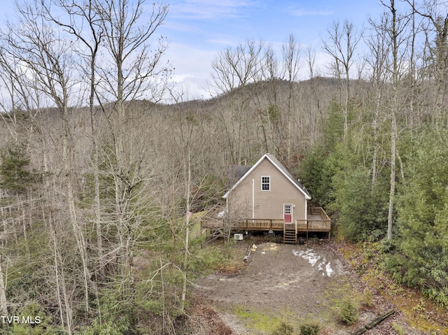 exterior space with a deck