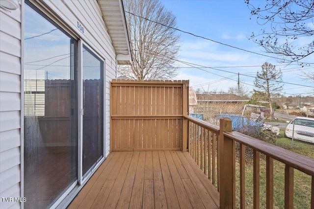 view of wooden deck