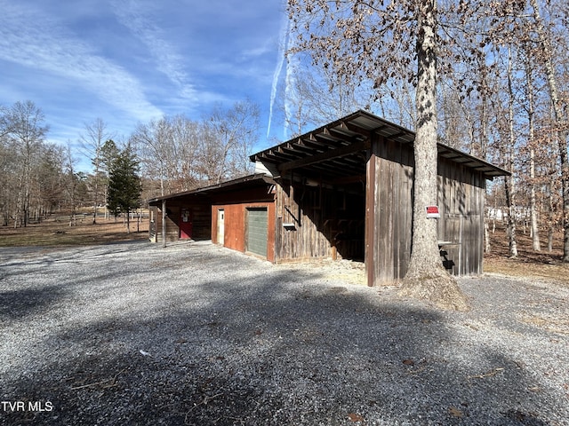 view of outdoor structure