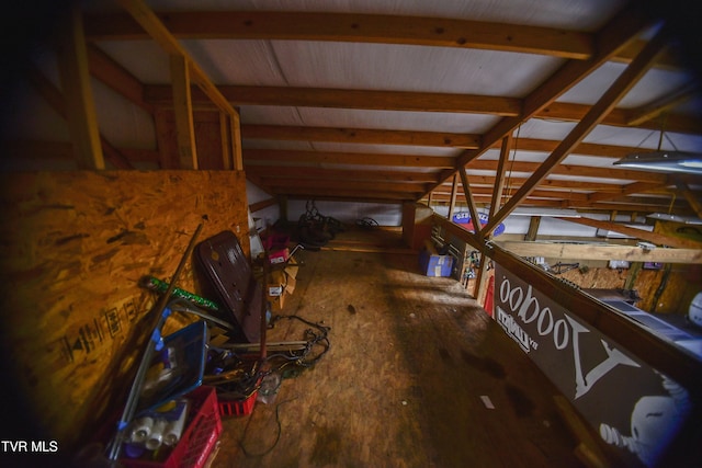 view of attic