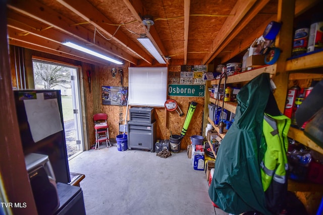 view of storage room