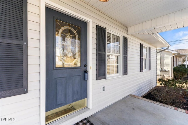 view of doorway to property