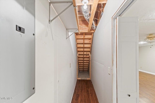 interior space featuring wood-type flooring