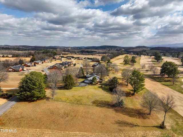 aerial view featuring a rural view