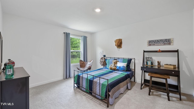 view of carpeted bedroom