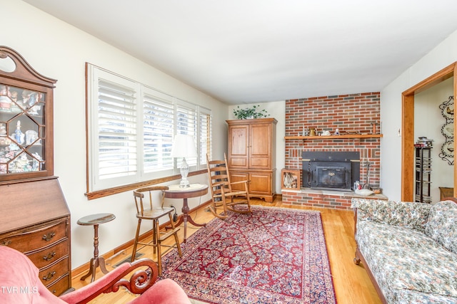 living room featuring light hardwood / wood-style floors