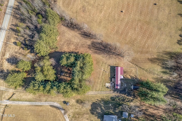 drone / aerial view featuring a rural view