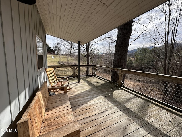 view of wooden terrace