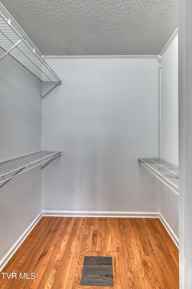 walk in closet featuring hardwood / wood-style floors