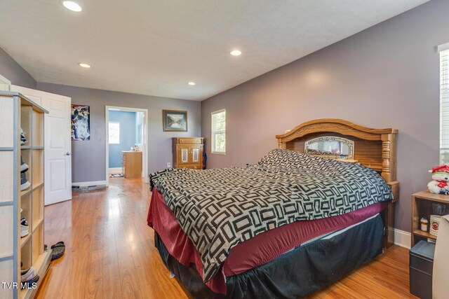 bedroom featuring hardwood / wood-style flooring